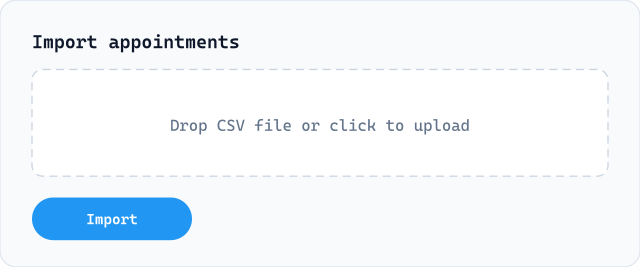 Import appointments from CSV